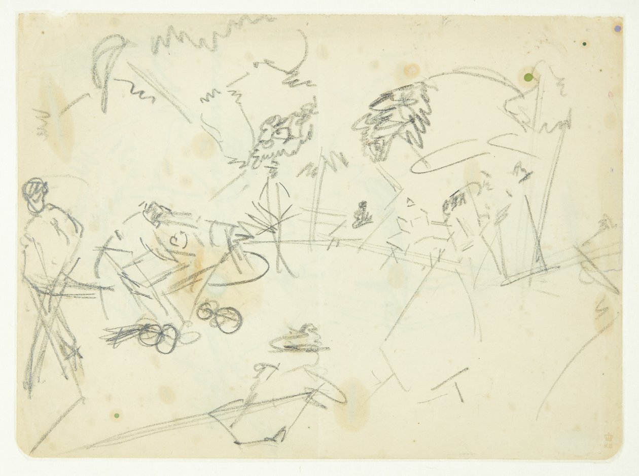 Étude de composition pour le tableau de Langelinie - Edvard Weie