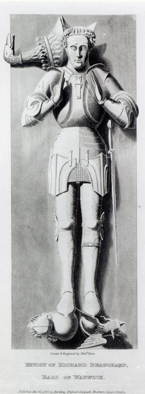 Effigie de Richard Beauchamp, comte de Warwick, publiée par Harding, Triphook et Lepard, 1825 - Edward Blore