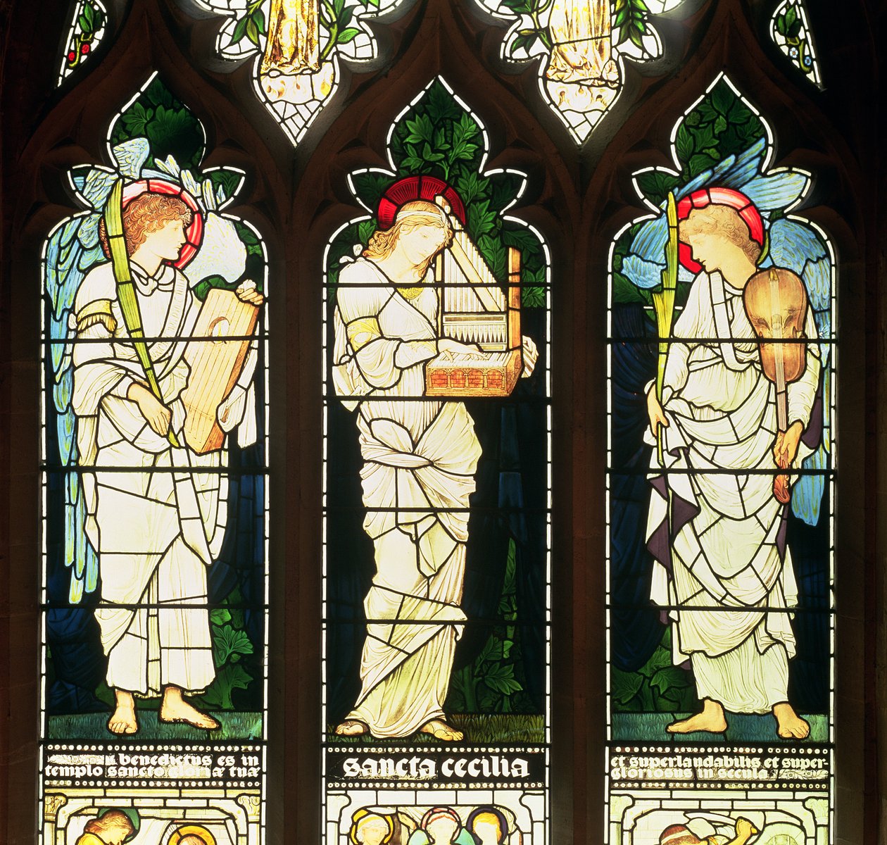 Sainte Cécile et deux anges, 1870s - Edward Burne Jones