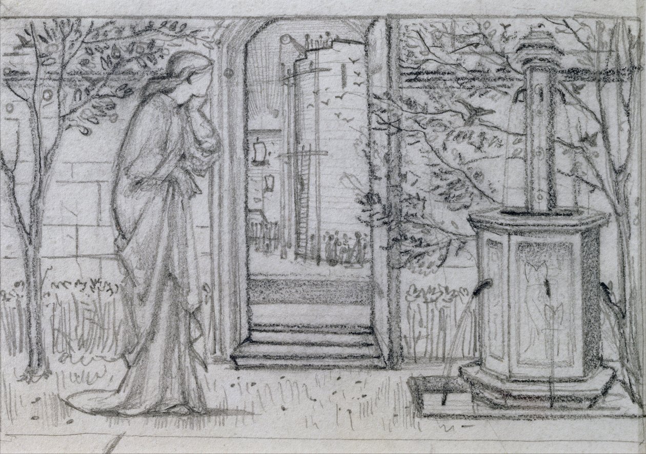 Étude pour Danaé et la tour de bronze, 1869-70 - Edward Burne Jones
