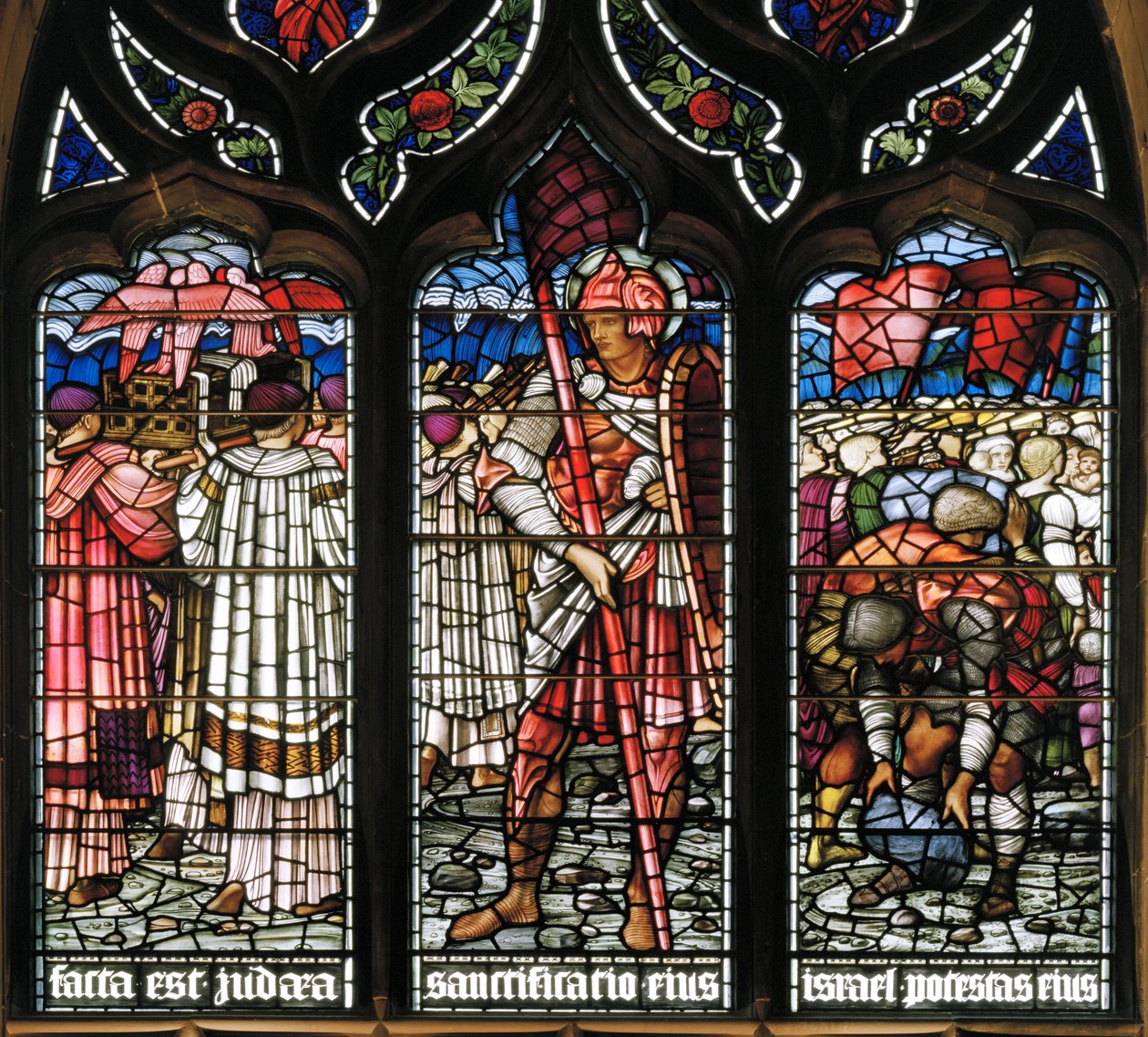 Édimbourg, Cathédrale St Giles, Morris & Co., Edward Burne-Jones, Josué, Traversée de la mer Rouge, 1886, Chevalier médiéval - Edward Burne Jones
