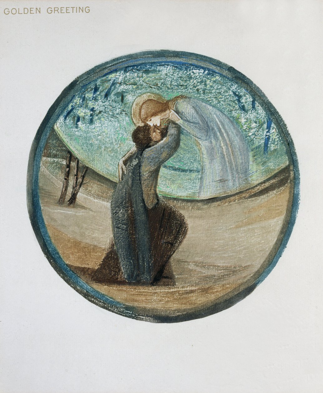Le Livre des Fleurs : XVII. Salutation dorée, 1905 (lithographie avec gouache sur papier) - Edward Burne Jones