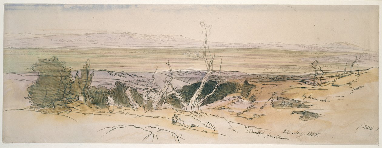 Baalbek du Liban, 1858 - Edward Lear
