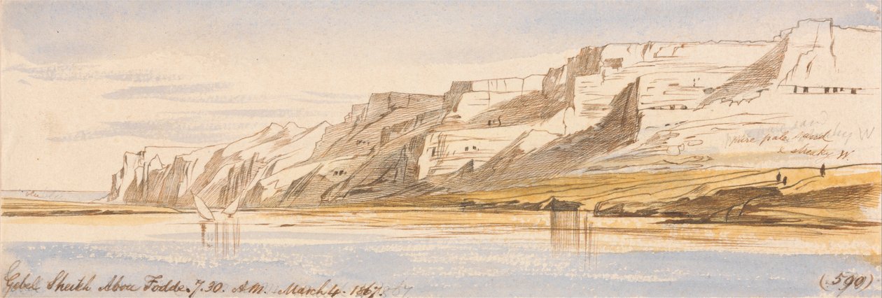 Gebel Sheikh Abu Fodde, 7h30, 4 mars 1867 (590) - Edward Lear
