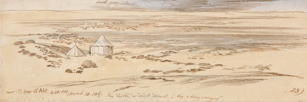 Près de Beer El Abt, 16h30, 28 mars 1867 (23) - Edward Lear