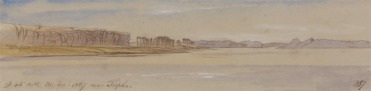 Près de Tapha, 9h45, 31 janvier 1867 - Edward Lear