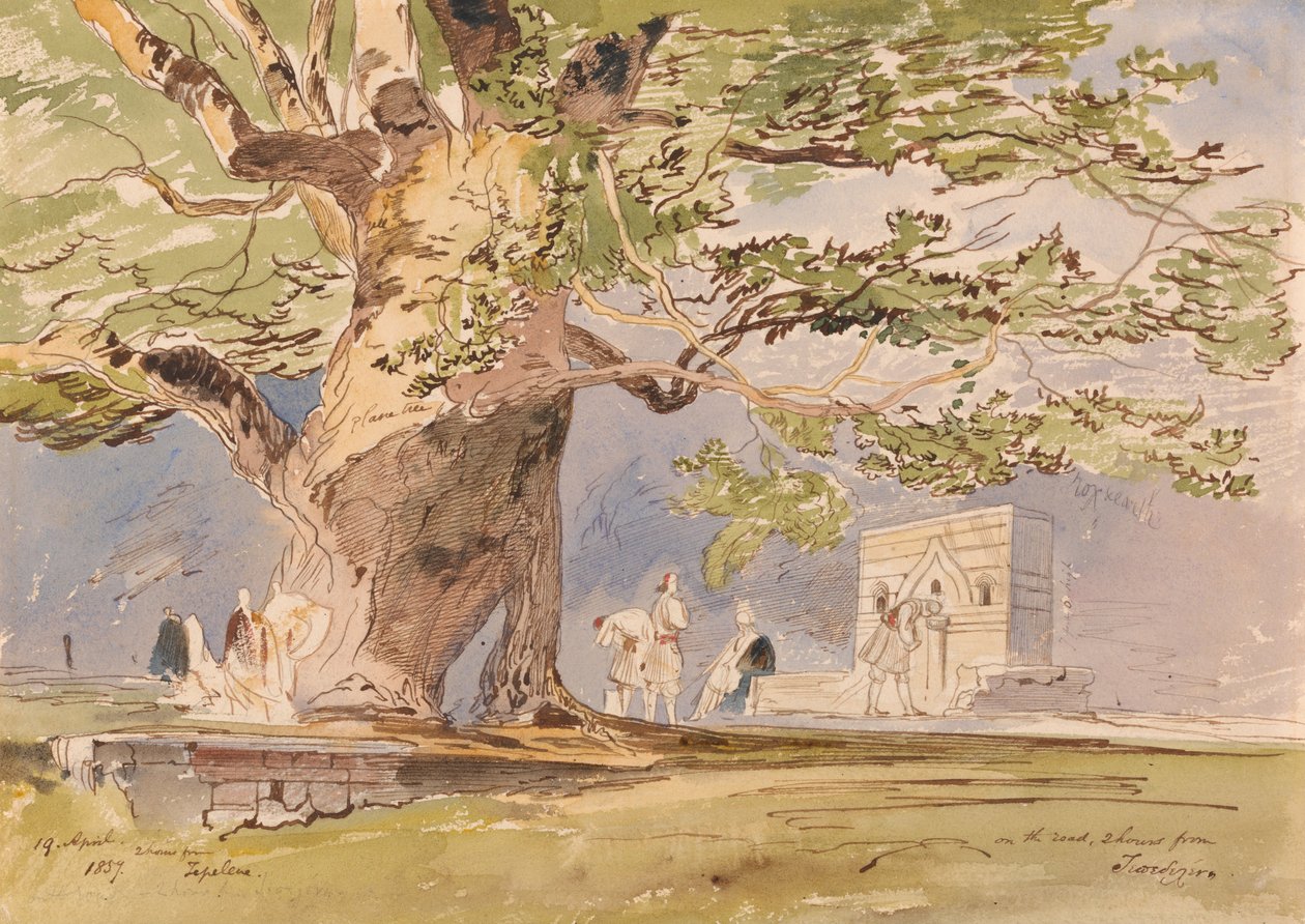 Sur la route, à deux heures de Tepelene, 19 avril 1857 - Edward Lear