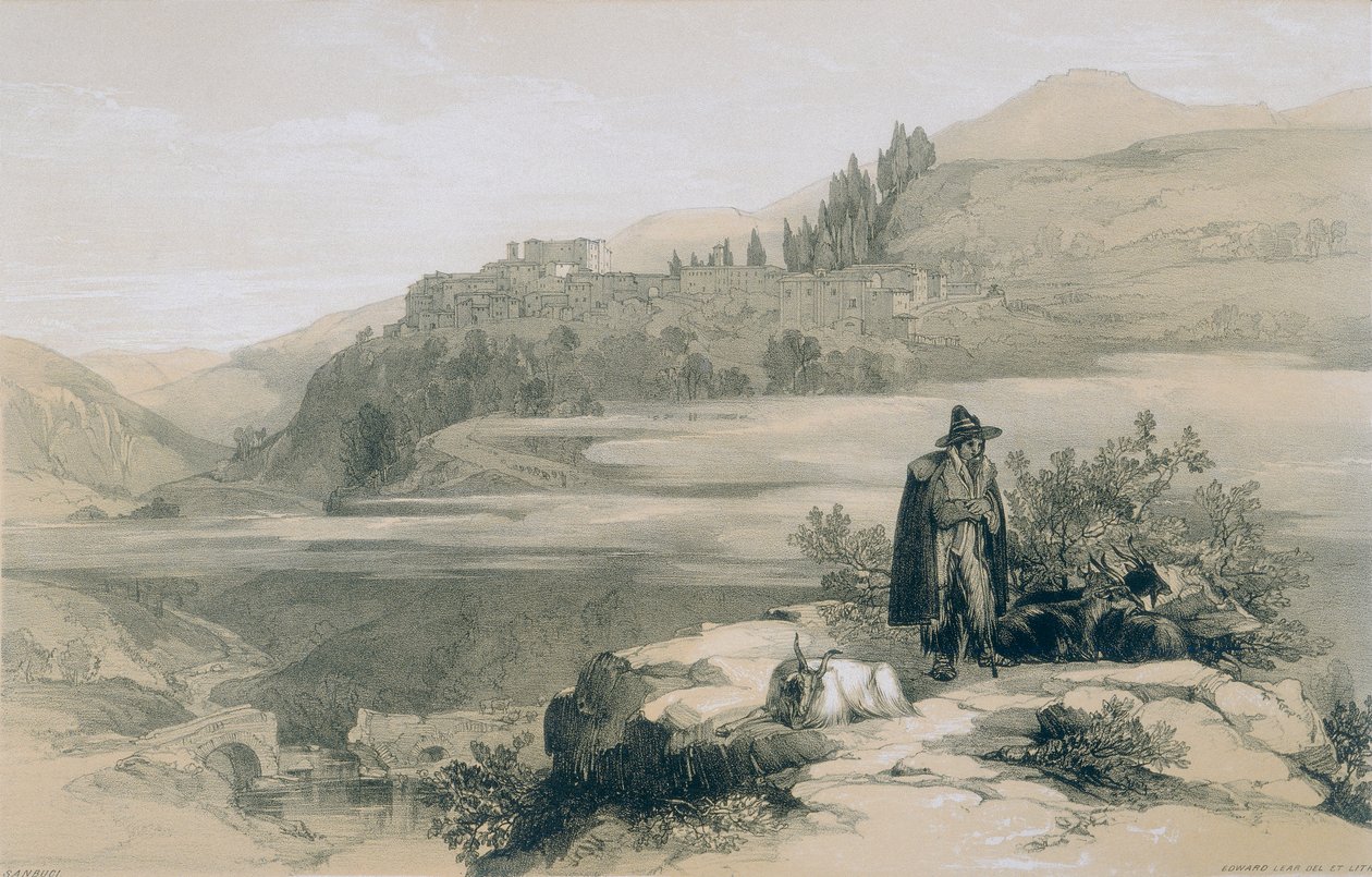 Ville et château de San Buci - Edward Lear