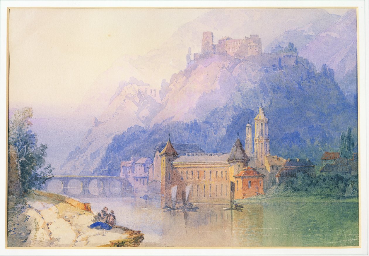 Vue sur le Rhin, 1850 - Edward Richardson
