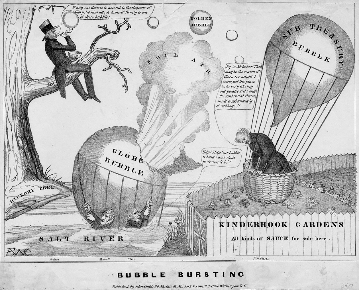 Éclatement de Bulle, publié par John Childs, New York et Washington DC, c.1840 - Edward Williams Clay