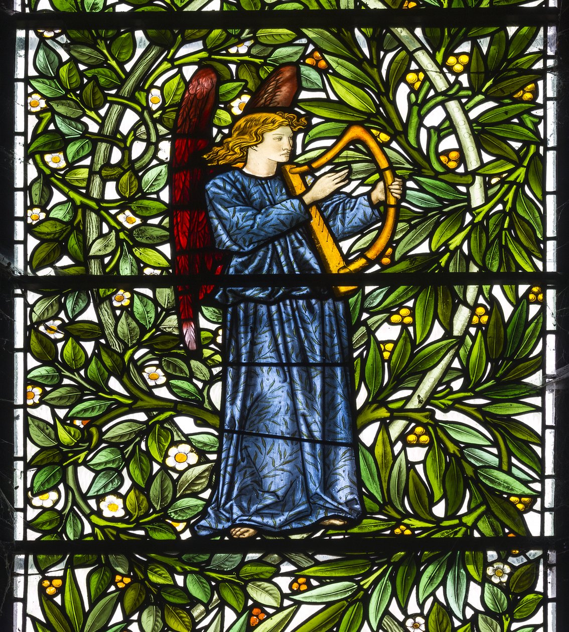 Nun Monkton, Sainte Marie, Ange musicien, 1873 - Edward and Morris Burne Jones