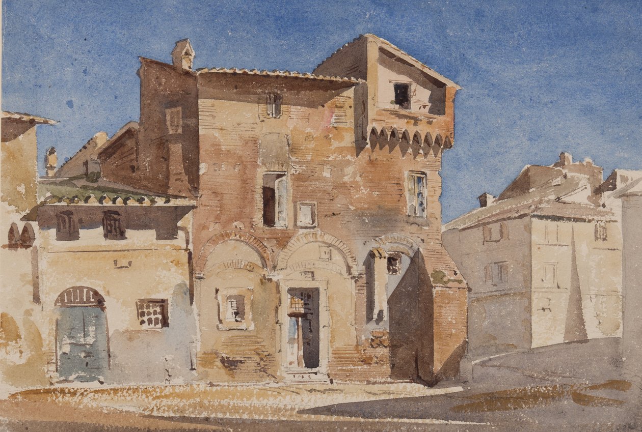 Rome, dans le Trastevere, près de Santa Cecilia, 1866 - Edward Angelo Goodall