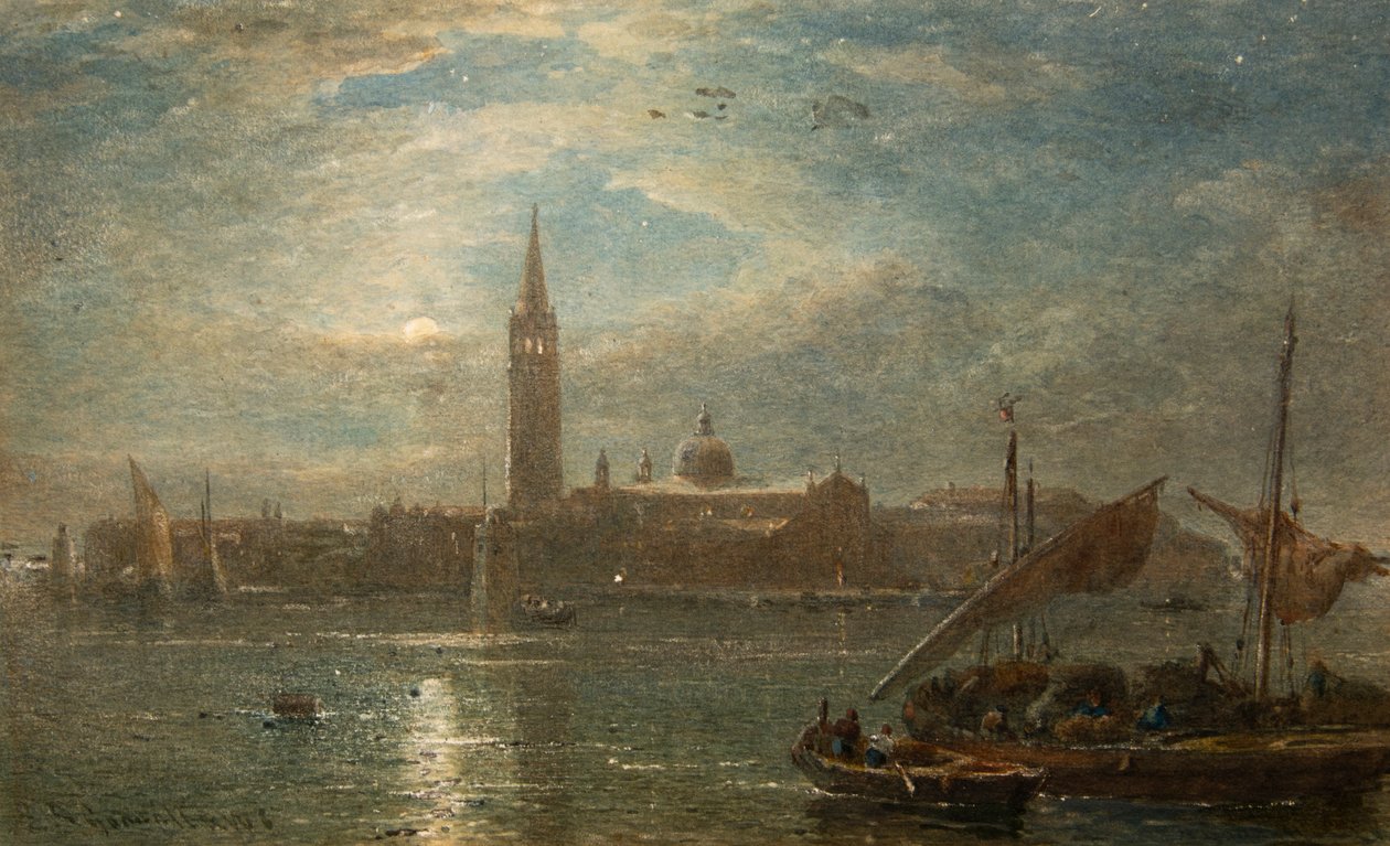 St Georgio au clair de lune, Venise - Edward Angelo Goodall