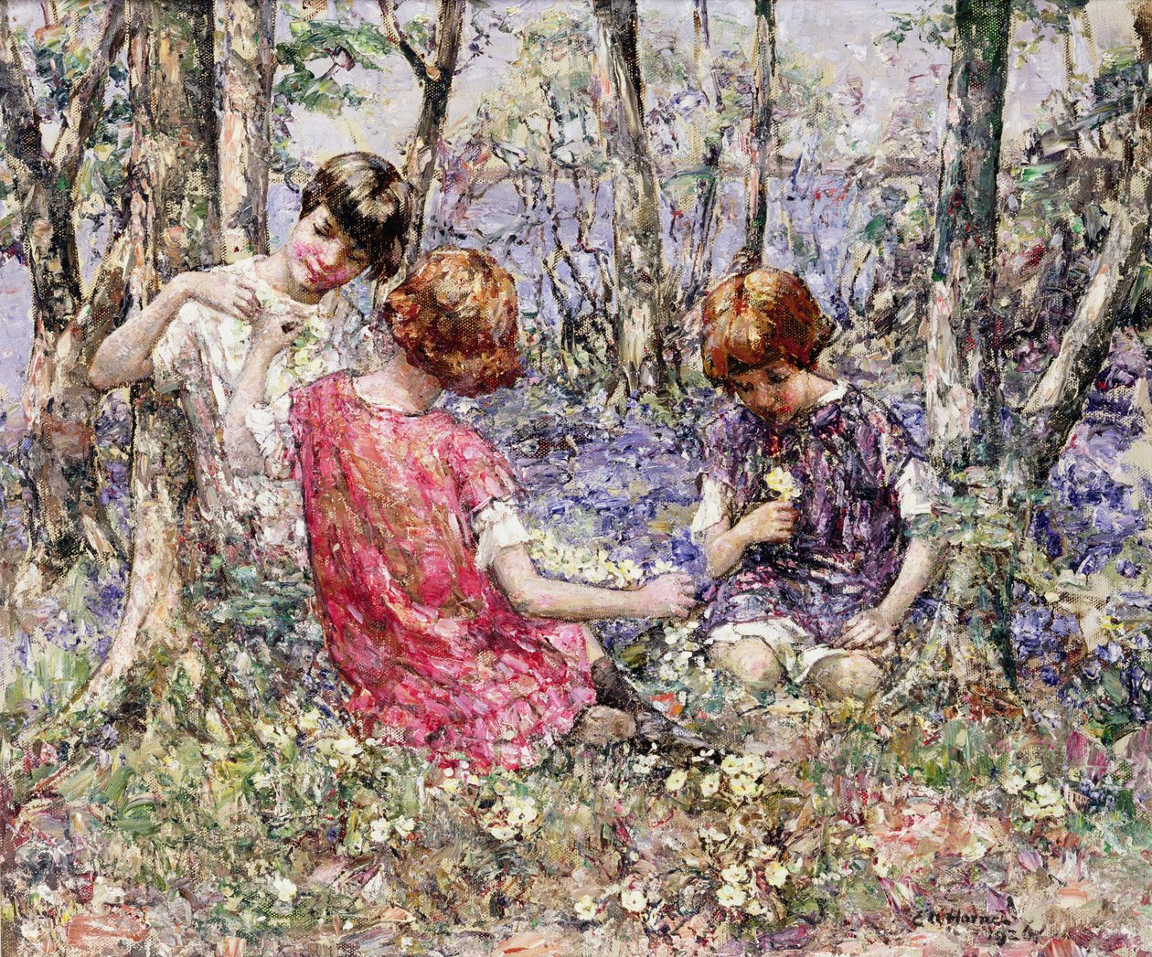 La chaîne de primevères - Edward Atkinson Hornel