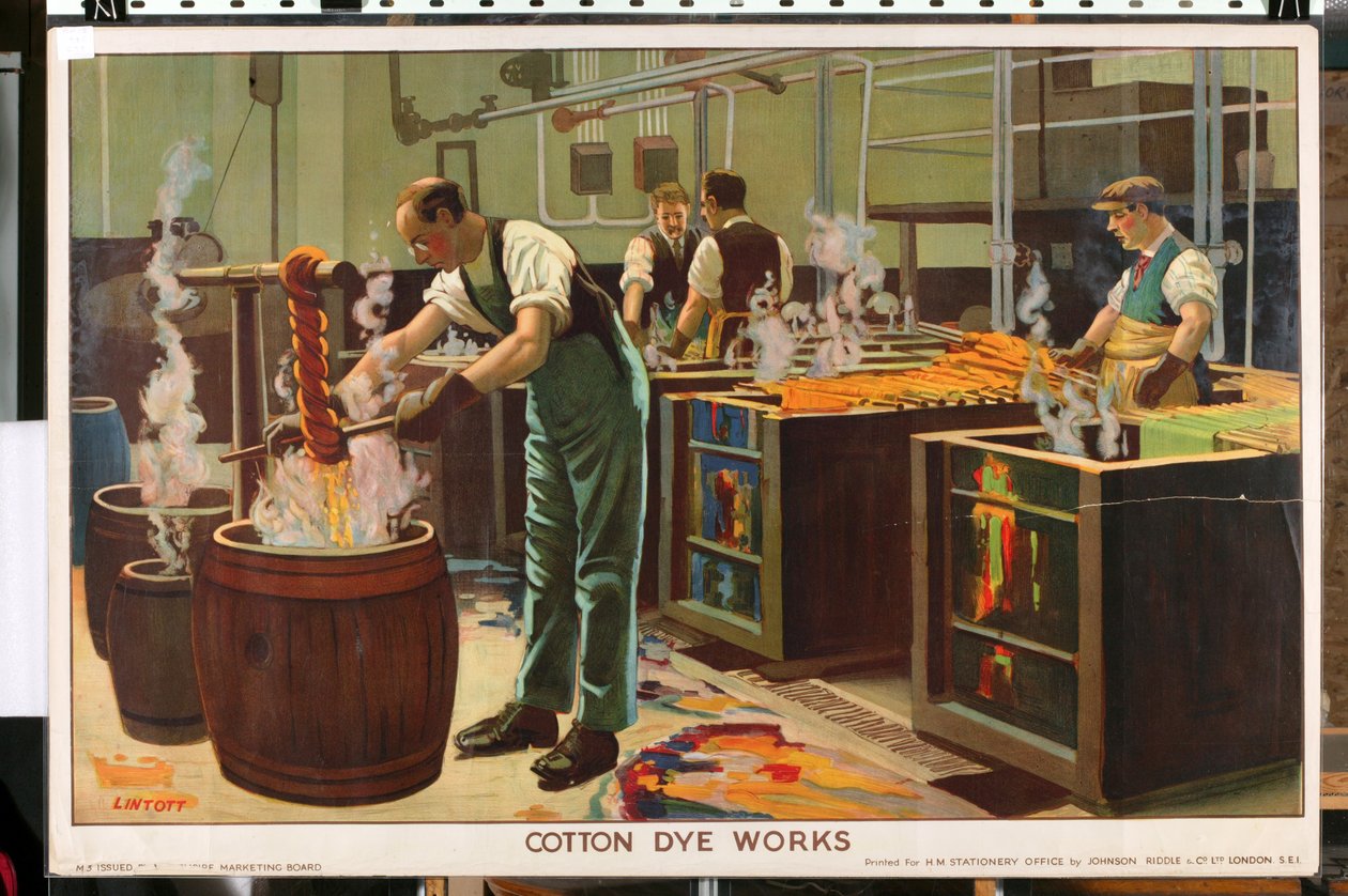 Travaux de teinture de coton, de la série 