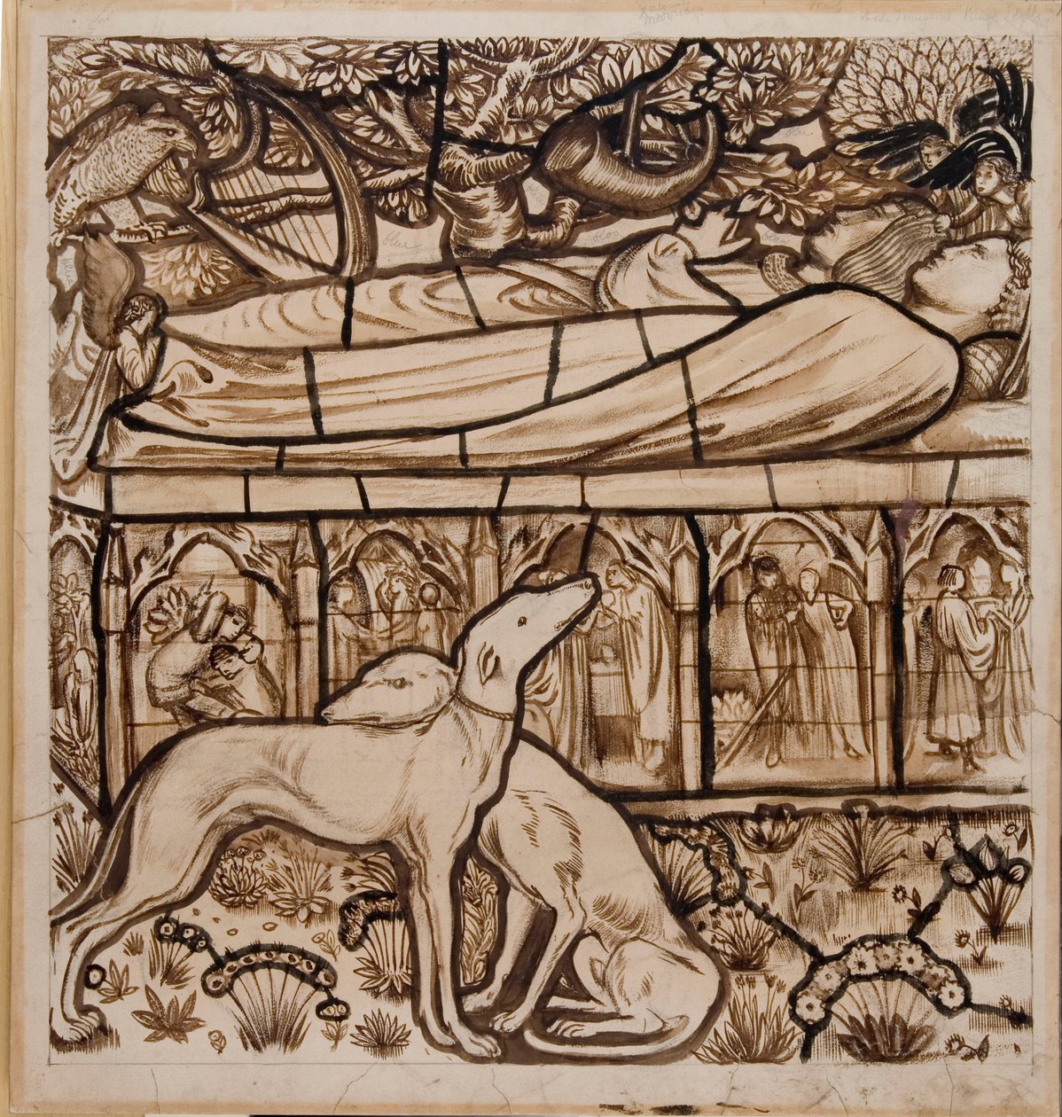 La tombe de Tristan et Iseult - Edward Burne Jones