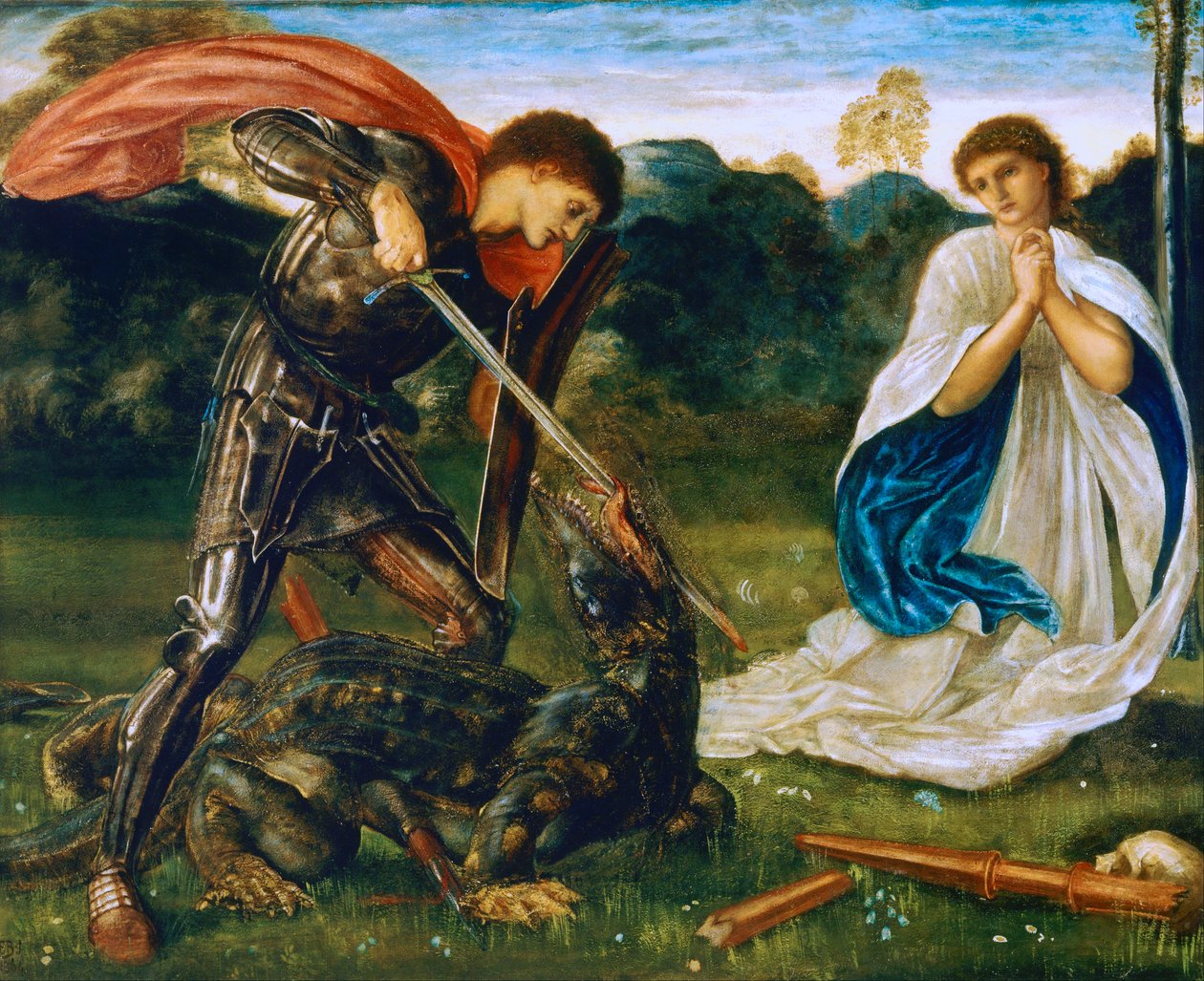 Le combat : Saint-Georges tue le dragon VI - Edward Burne-Jones