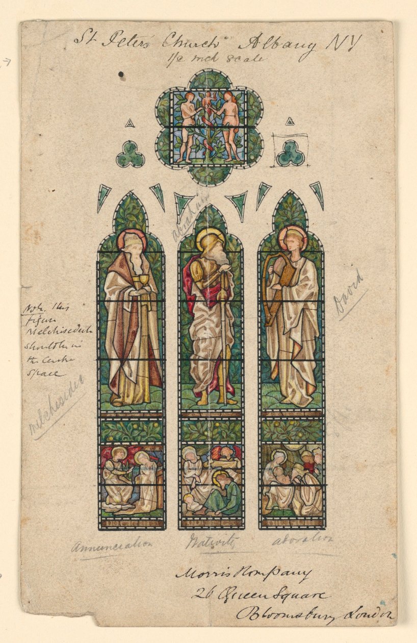 Dessin, église Saint-Pierre, Alb, vers 1870 - Edward Burne Jones