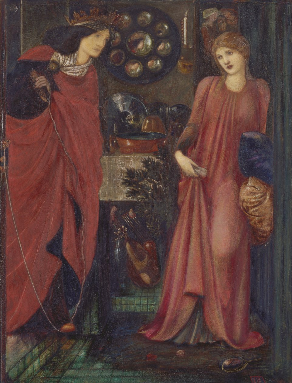 Belle Rosamund et la reine Éléonore - Edward Burne Jones