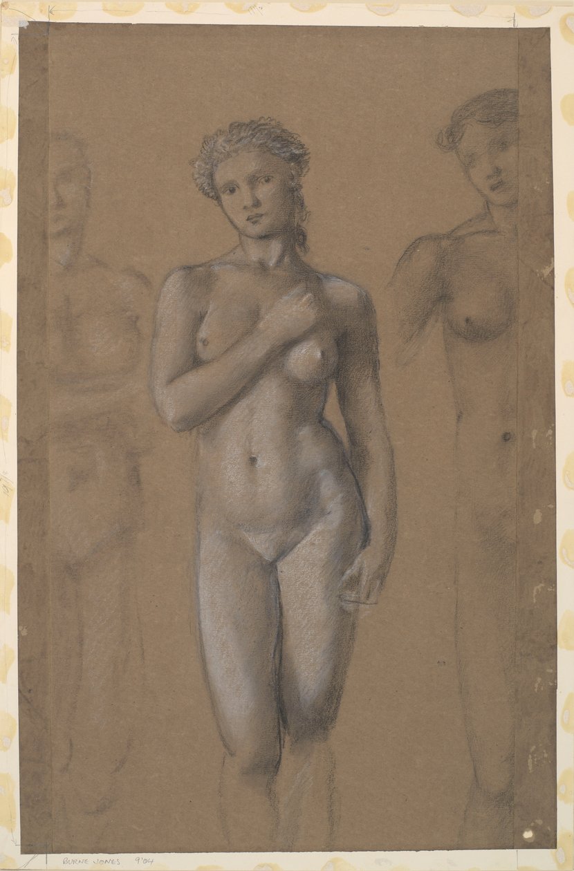 Nu féminin - Trois études, possiblement pour Vénus - Edward Burne Jones