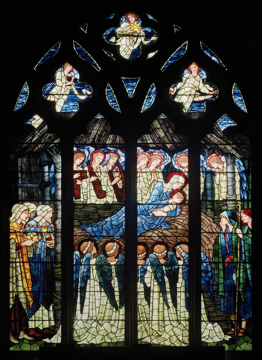 Harwarden, St Deiniol, Morris & Co., Edward Burne-Jones, La Nativité - Edward Burne Jones