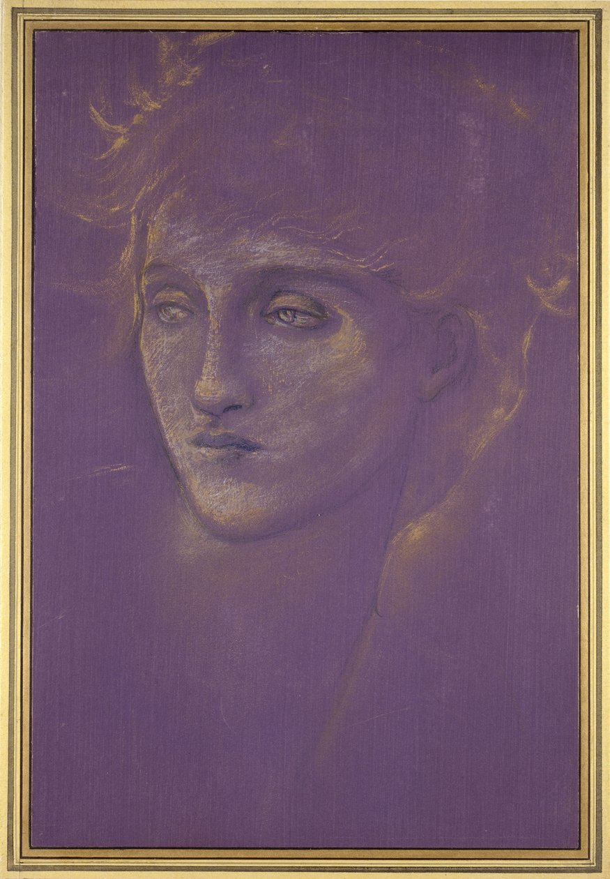 Tête de femme, années 1890 - Edward Burne Jones