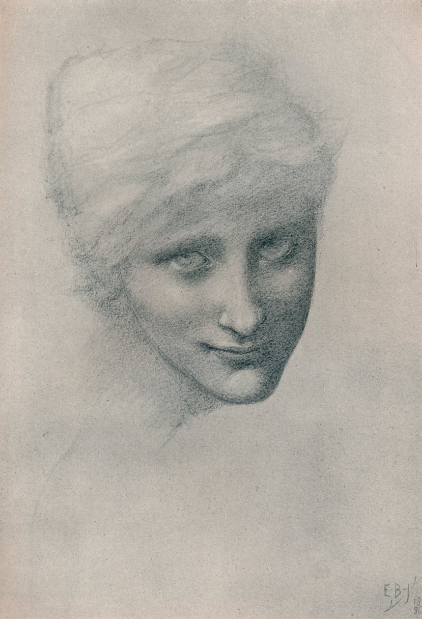 Étude de la sirène, Dans les profondeurs de la mer, 1886 - Edward Burne Jones