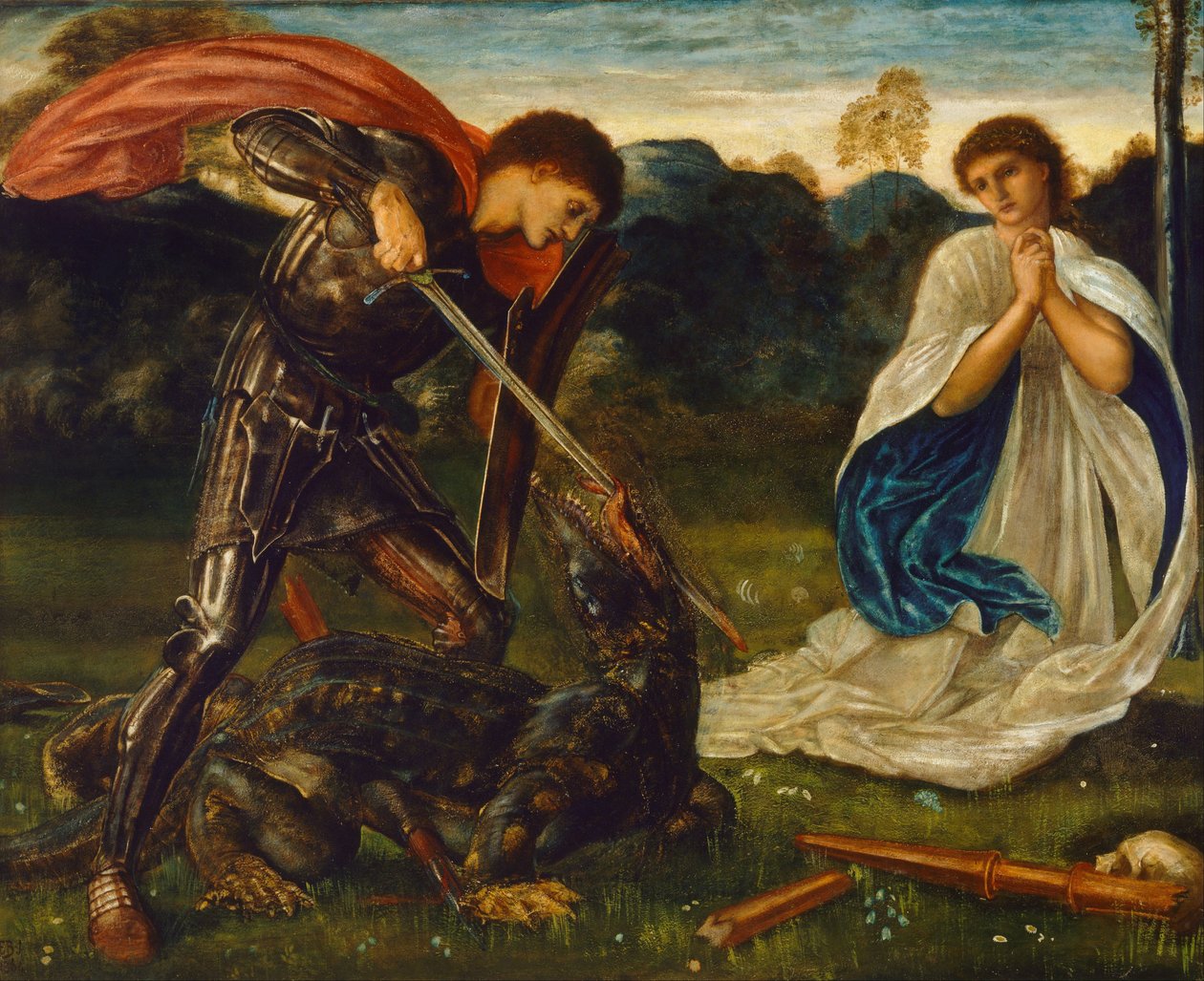 Le combat : Saint-Georges tue le dragon VI - Edward Burne Jones