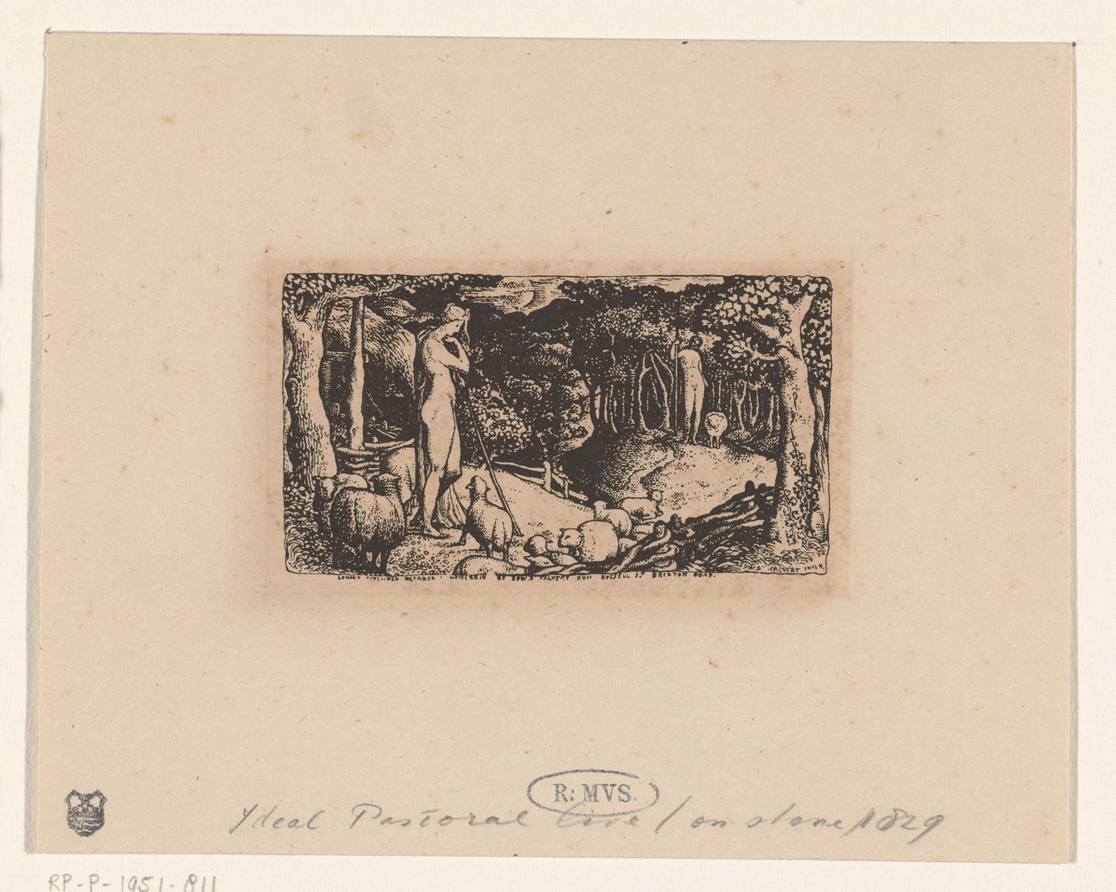 La vie pastorale idéale - Edward Calvert (signed by artist)