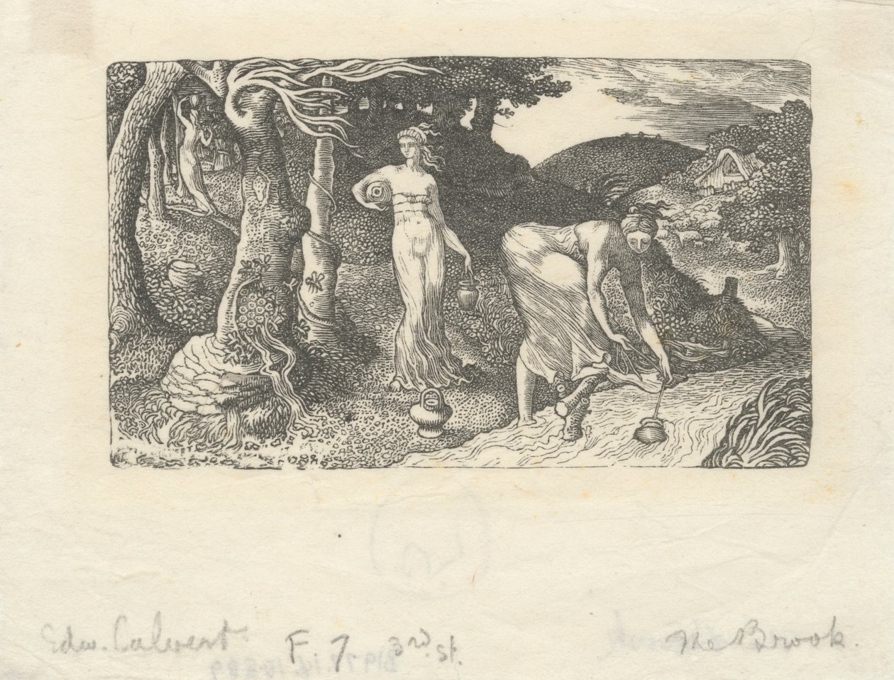 Le ruisseau - Edward Calvert