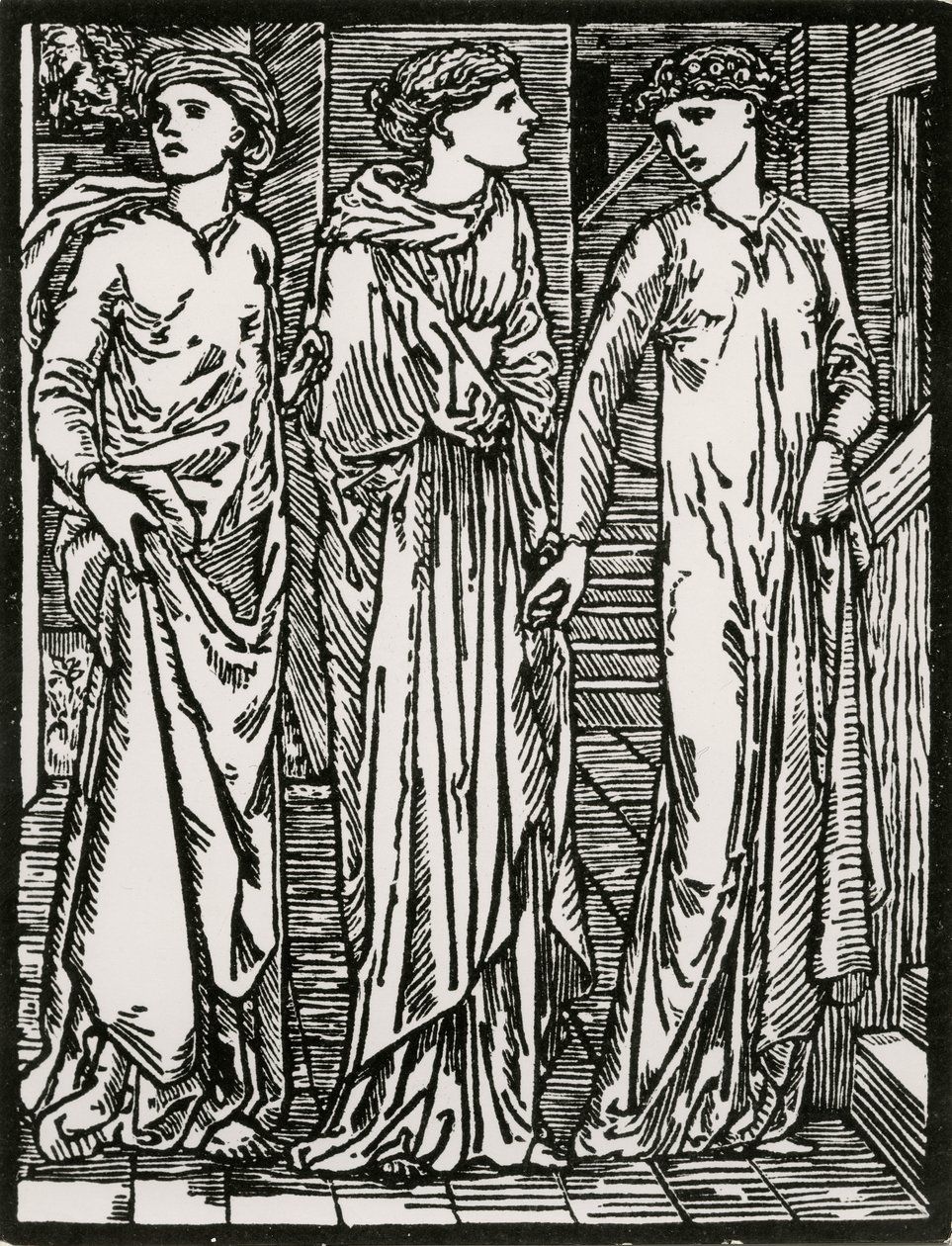 Première visite des sœurs - Edward Coley (after) Burne Jones