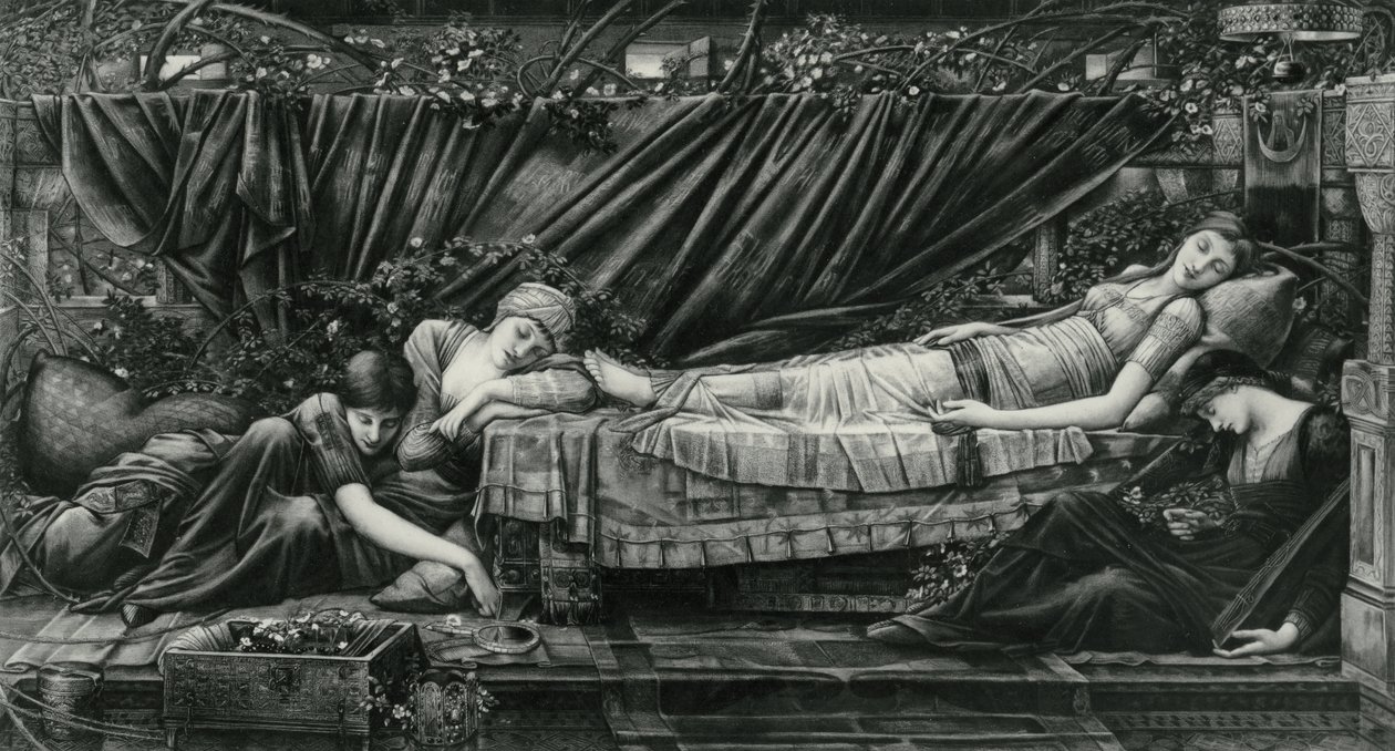 La Roseraie, de la série Briar Rose - Edward Coley (after) Burne Jones