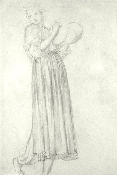 Fille avec des cymbales - Edward Coley Burne-Jones
