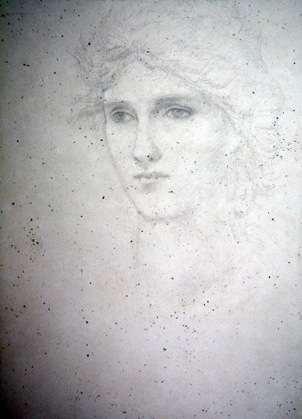 Étude de tête - Bessie Keane, c.1898 - Edward Coley Burne Jones