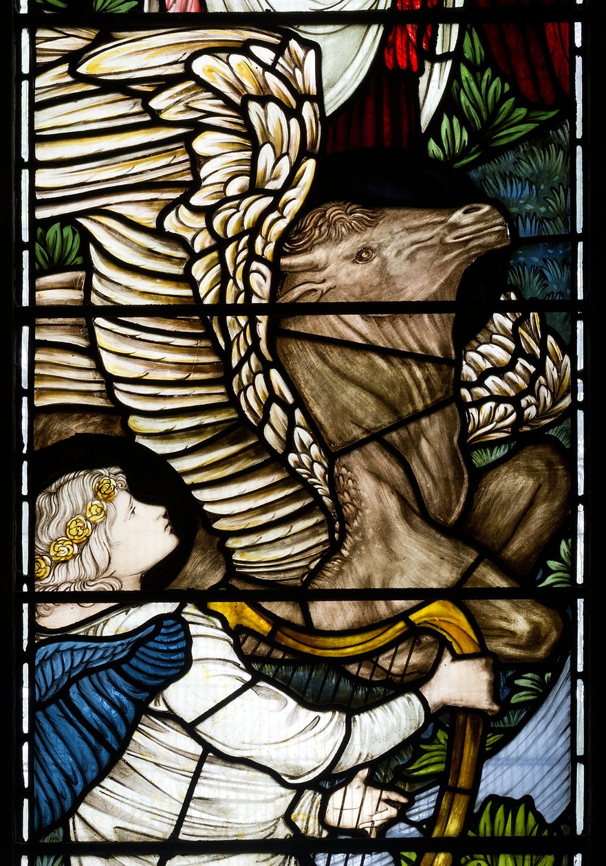 Ange et Taureau (détail), Rivières du Paradis, 1875 - Edward Burne Jones