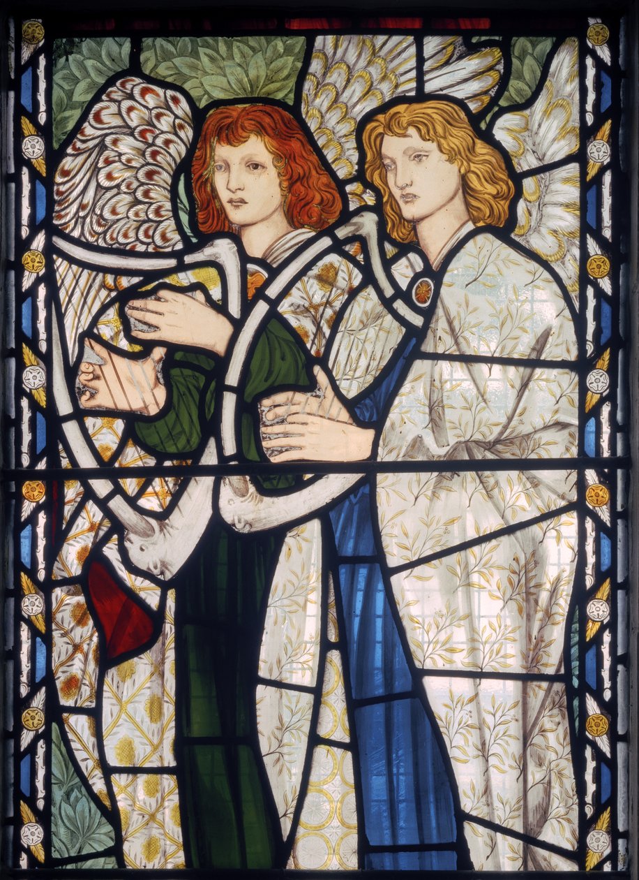 Anges Jouant de la Harpe - Edward Burne Jones