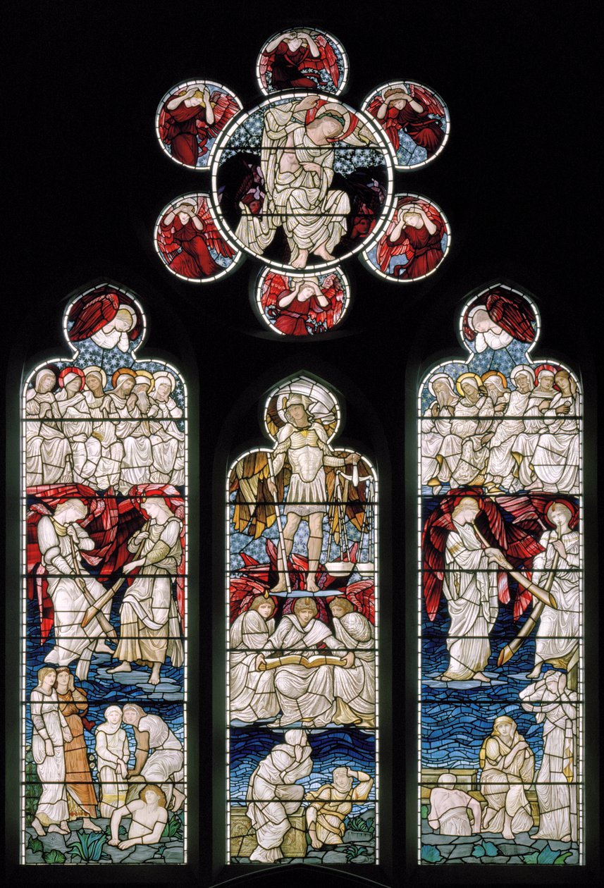 Easthampstead, St Michael & St Mary Magdalen, Morris & Co., Edward Burne-Jones, Le Jugement Dernier, St Michael, 1876 - Edward Burne Jones