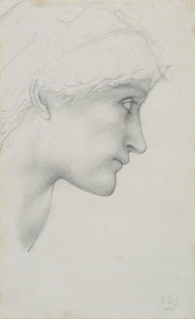 Tête - Edward Coley Burne-Jones