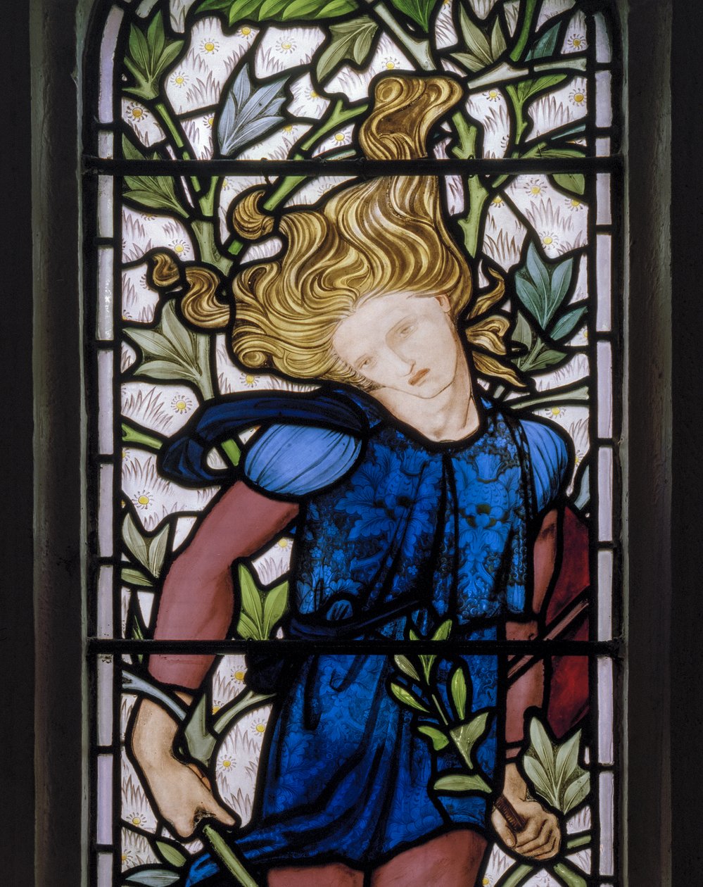 Knotty Ash, St John The Evangelist, Morris Marshall & Faulkner & Co, Edward Burne-Jones, Absalom (détail), 1872 - Edward Burne Jones