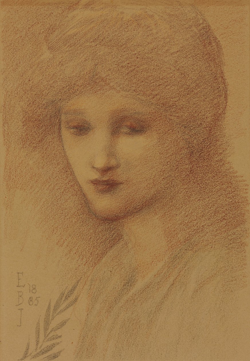 Portrait de Laura Lyttelton, née Tennant, les yeux baissés - Edward Burne Jones