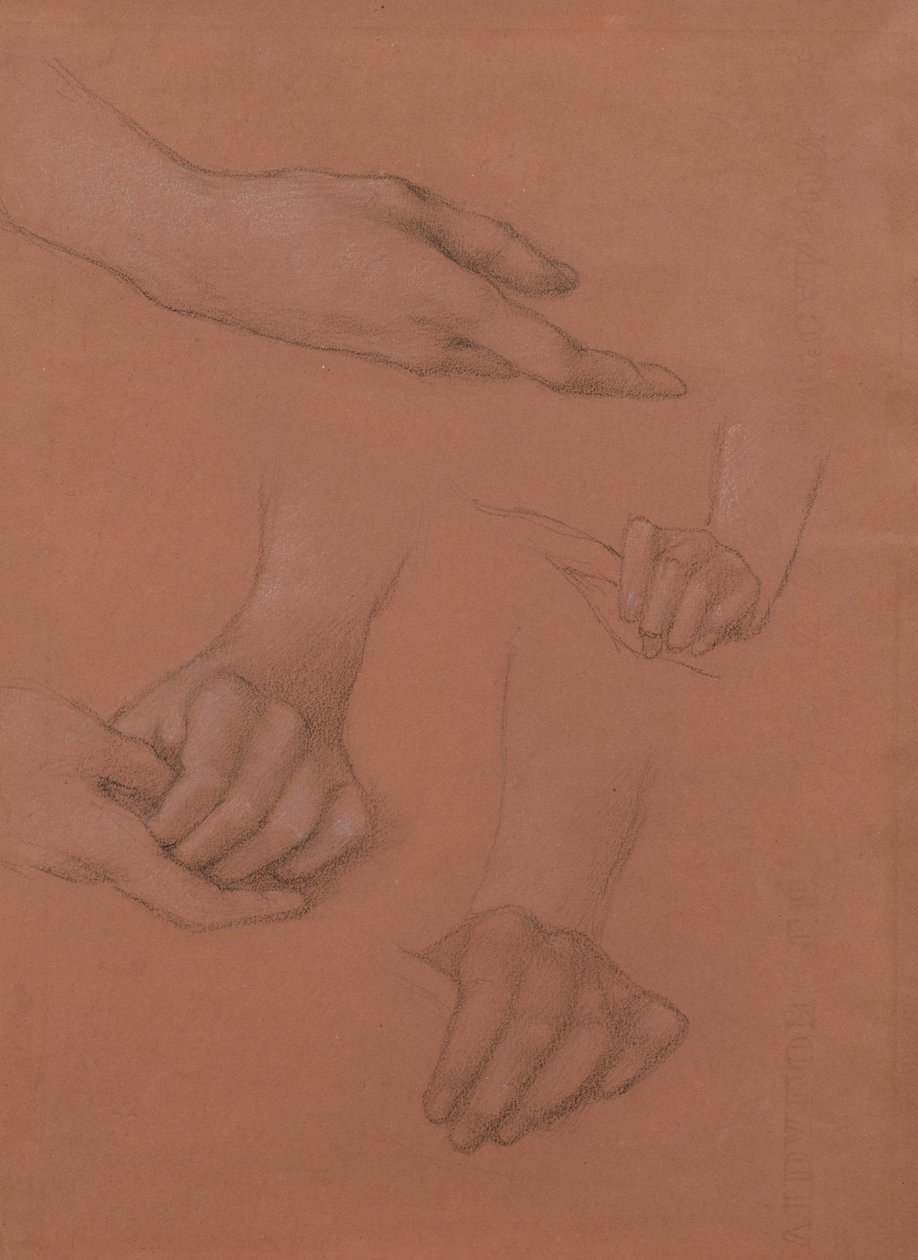 Études de mains pour le portrait de Mary Gaskell - Edward Burne Jones