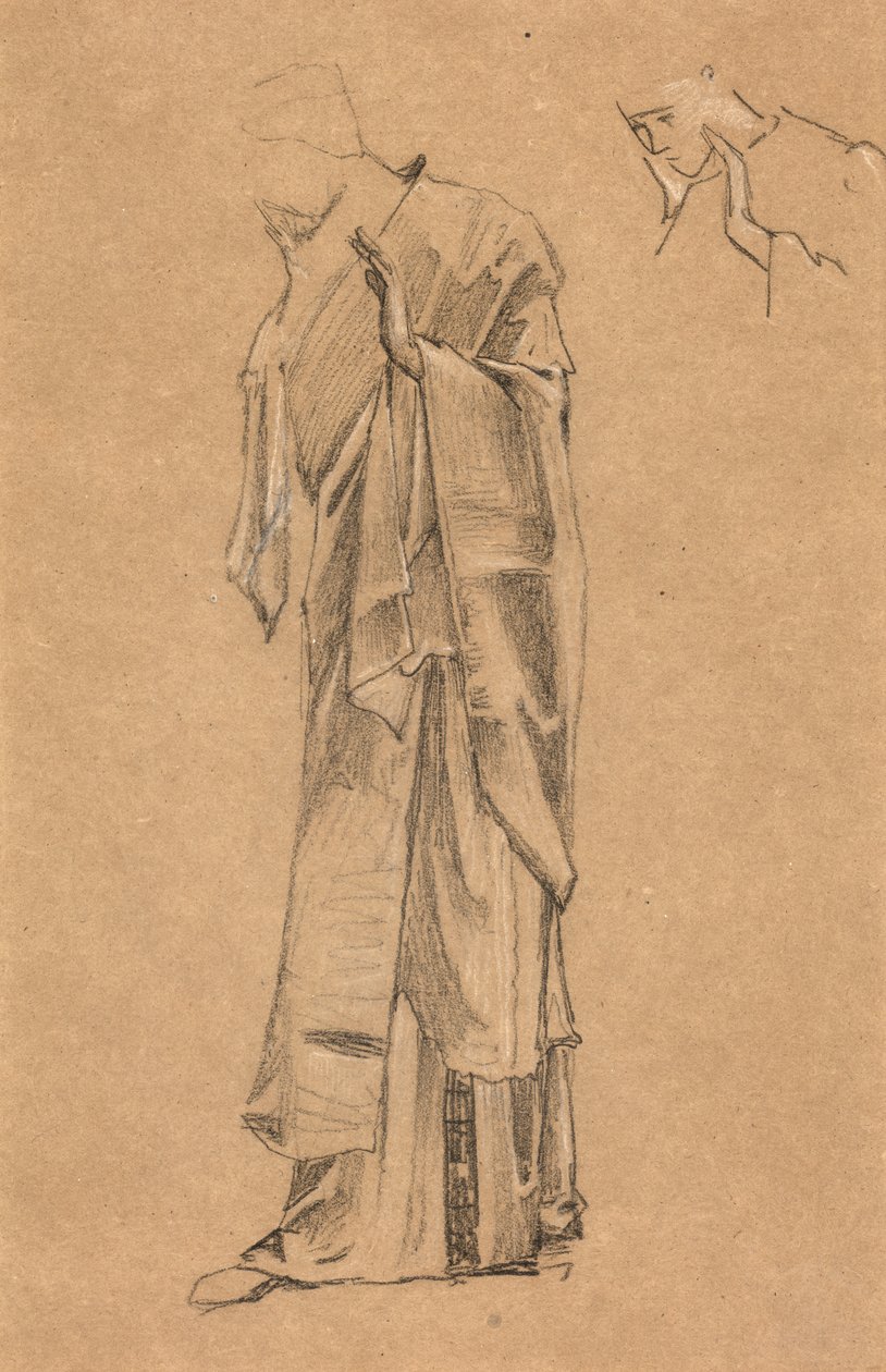 Étude associée à "Le Rêve de Lancelot" - Edward Burne Jones