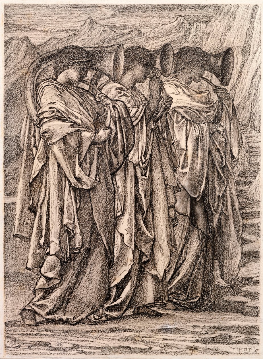 Étude pour "Le Défi dans le désert", vers 1875 - Edward Burne Jones