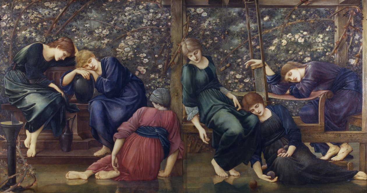 La cour du jardin, de la série Briar Rose, c.1894 - Edward Burne Jones