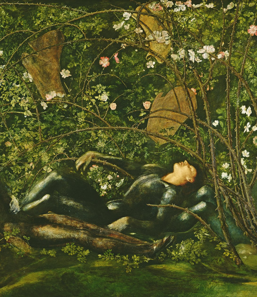Les chevaliers et la rose églantine - Edward Burne Jones