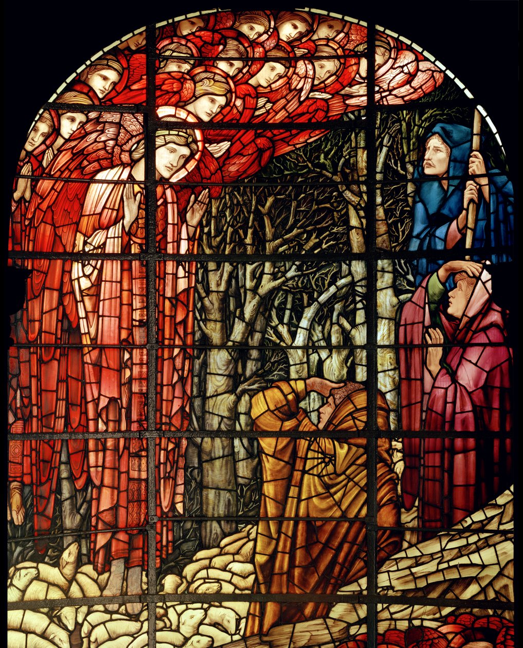 La Fenêtre de la Nativité (détail, Les Bergers) - Edward Burne Jones