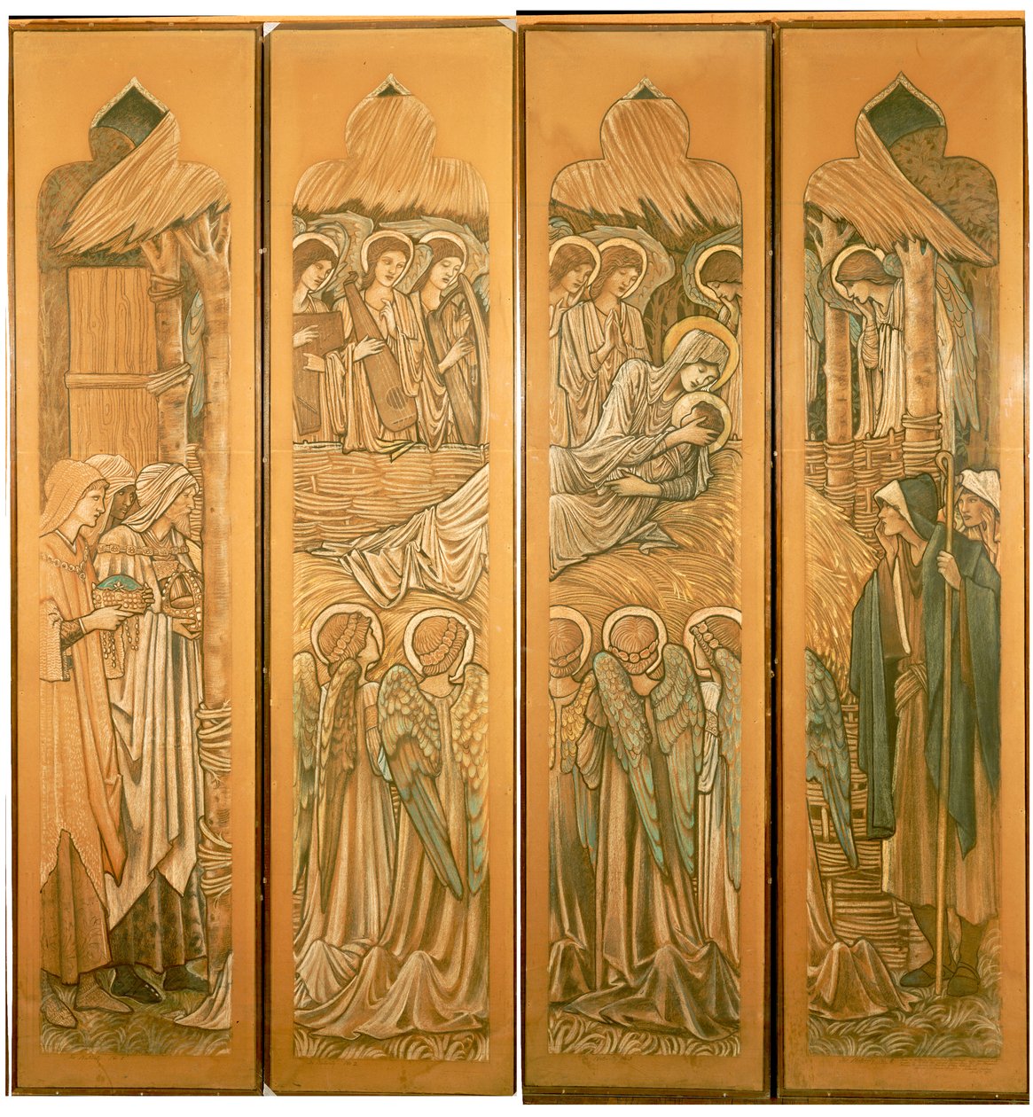 La Nativité, cartons pour le vitrail de St. Deiniol, Hawarden, 1897 - Edward Burne Jones