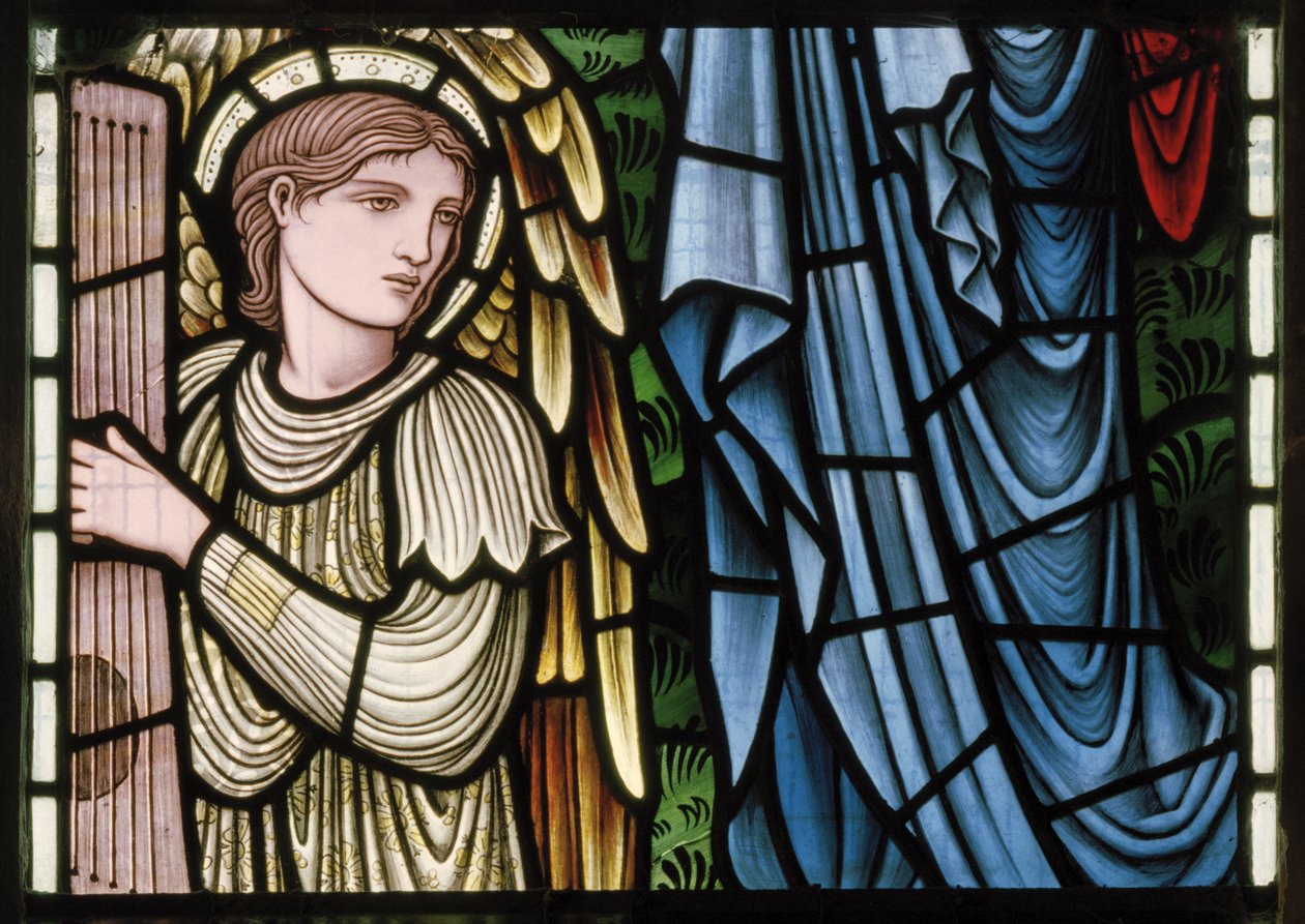 Wilden, All Saints, Morris & Co., Edward Burne-Jones, John Henry Dearle, Angels Of Paradise, Angel Musicians (détail) - Edward Coley and Dearle Burne Jones