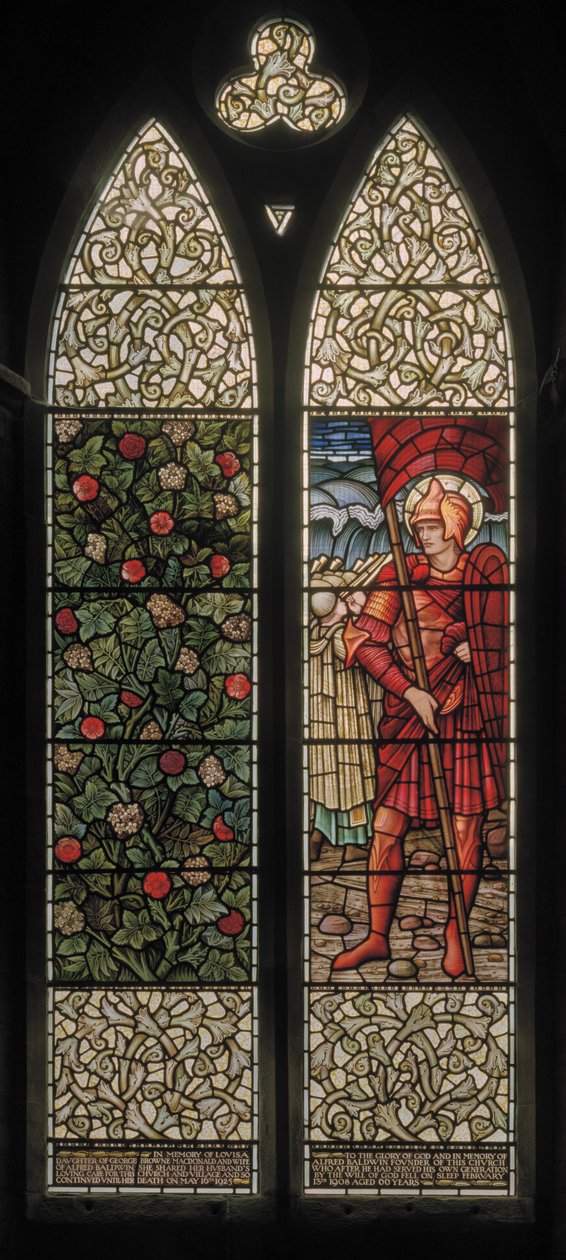 Wilden, All Saints, Morris & Co., Edward Burne-Jones, John Henry Dearle, Feuillage et Josué - Edward Coley and Dearle Burne Jones
