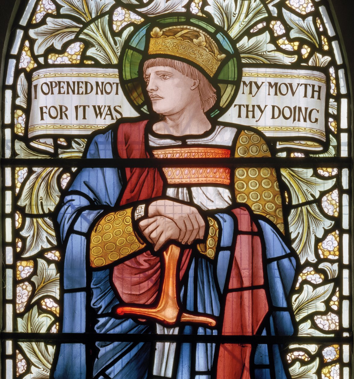 Wilden, All Saints, Morris & Co., Edward Burne-Jones, John Henry Dearle, Roi Ethelbert (détail) - Edward Coley and Dearle Burne Jones